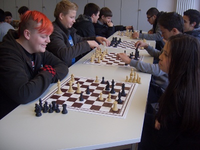 Schachspielen der Schüler